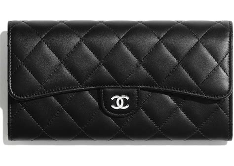 chanel long wallet flap|Chanel classic wallet lambskin.